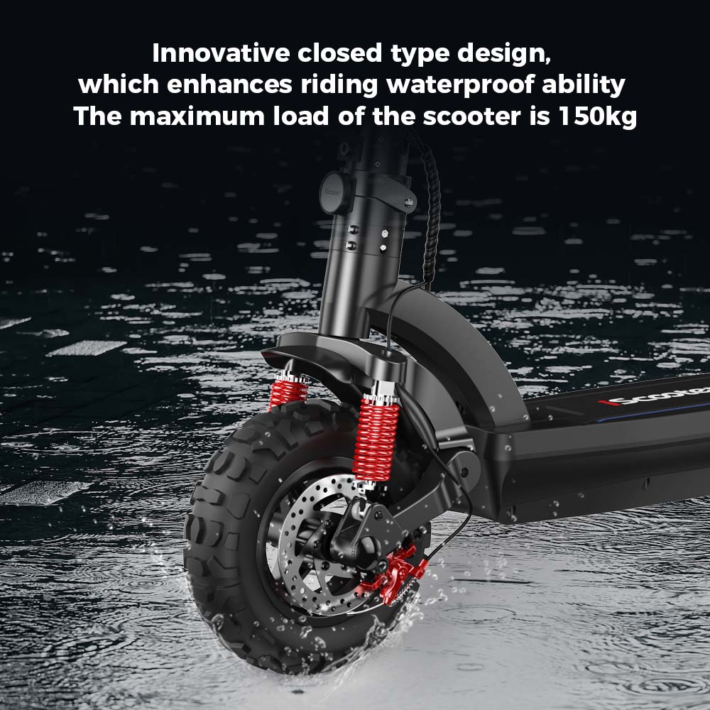 iScooter IX6 11-Inch Off-Road Rear Drive Electric Scooter 1000W Motor, 50-60KM Range, NFC Technology(NO ABE)