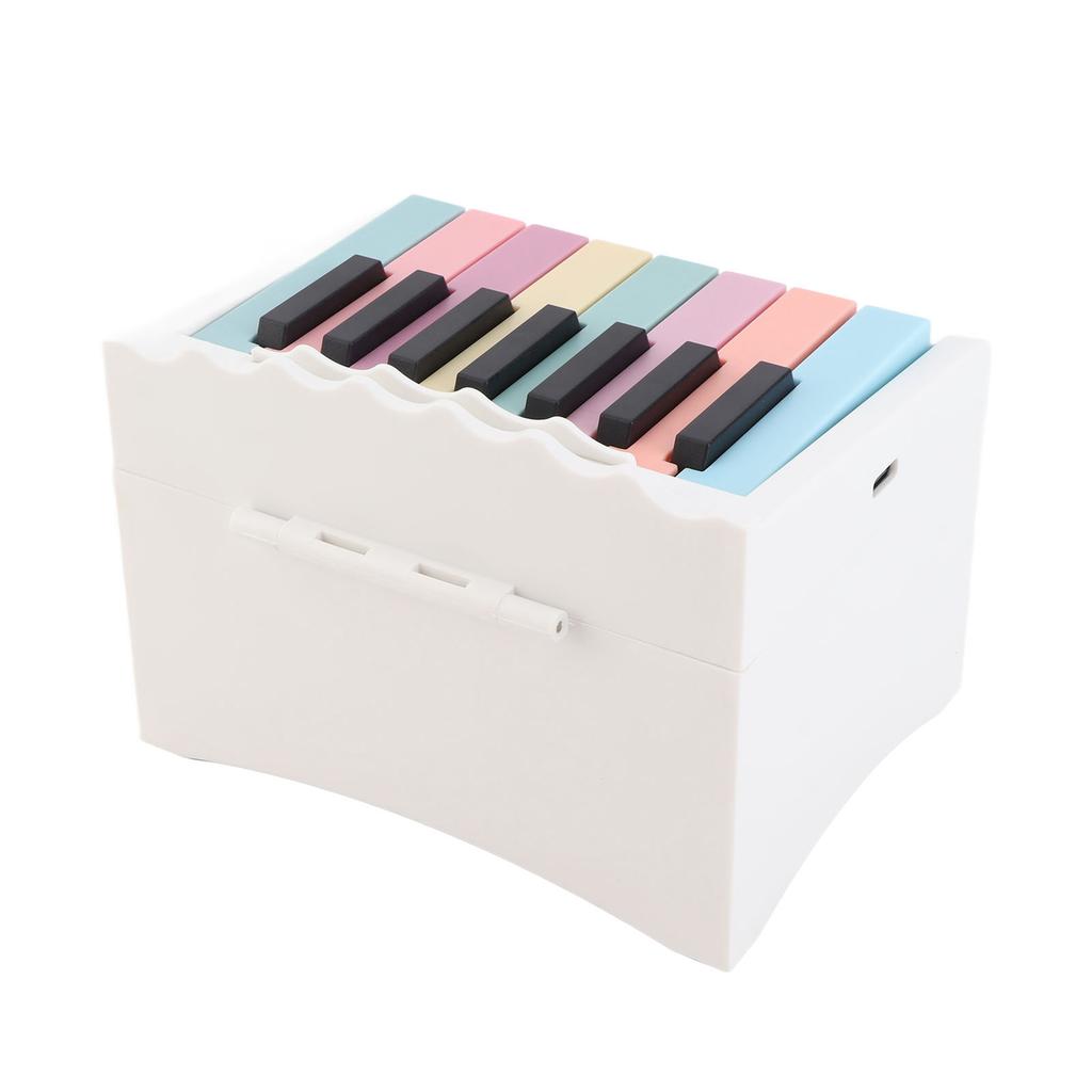 Piano Calendar USB Rechargeable Playable Piano 52 Weekly Calendar Cards with Sheet Music White