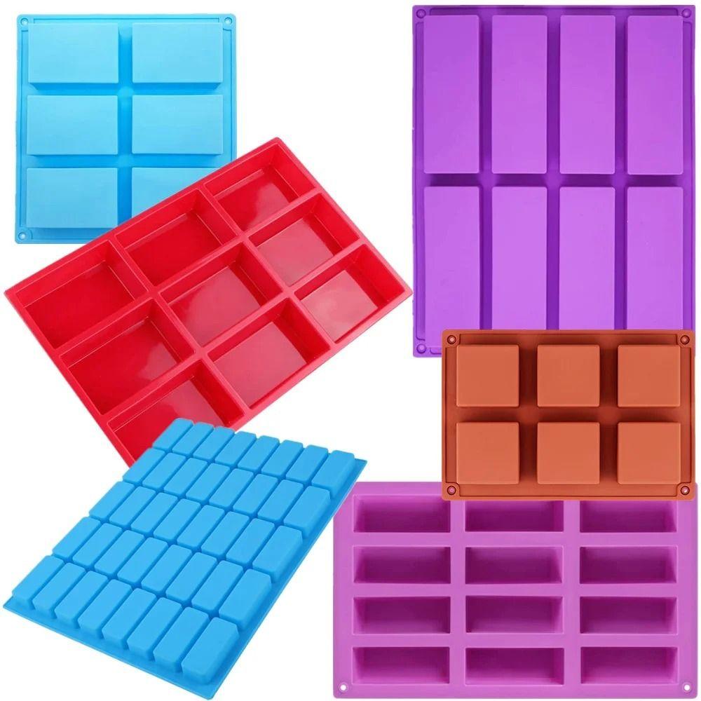 8 Cavity Silicone Baking Mold Rectangular Loaf Pan Durable Energy Bar Maker Kitchen Tools