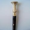 Gold Antique Long Knob Handle Vintage Walking Stick Cane Brass Wood