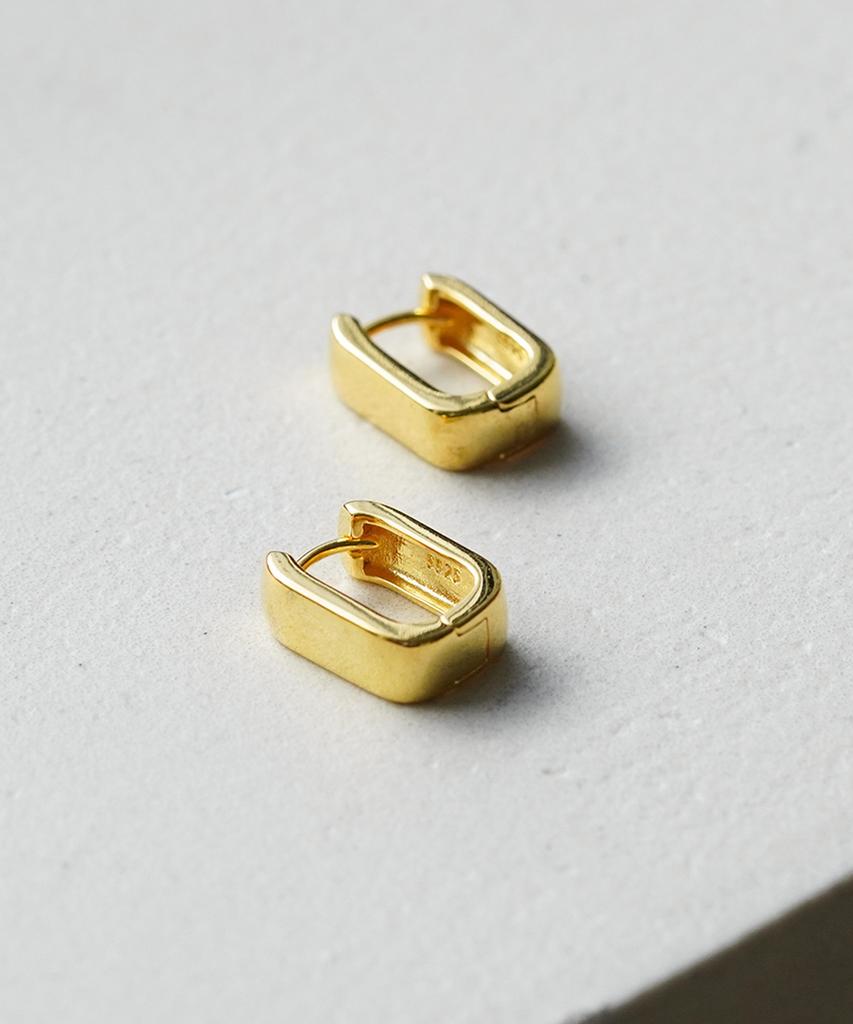 Серебряные серьги Alleun 925 пробы, квадратные, массивные, с застежкой one-touch, роскошные