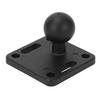 Ball Mount Base 1 Inch Rubber Ball Adapter Aluminum Alloy AMPS Square Plate for Boat Kayak Car