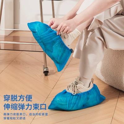 25 пар/50 толстых одноразовых ПЭ чехлов для обуви с круглым носком