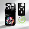 Яркий граффити чехол C-Cool для iPhone 17 16 15 14 13 12 Pro Max Plus с зеркальной беспроводной магнитной крышкой