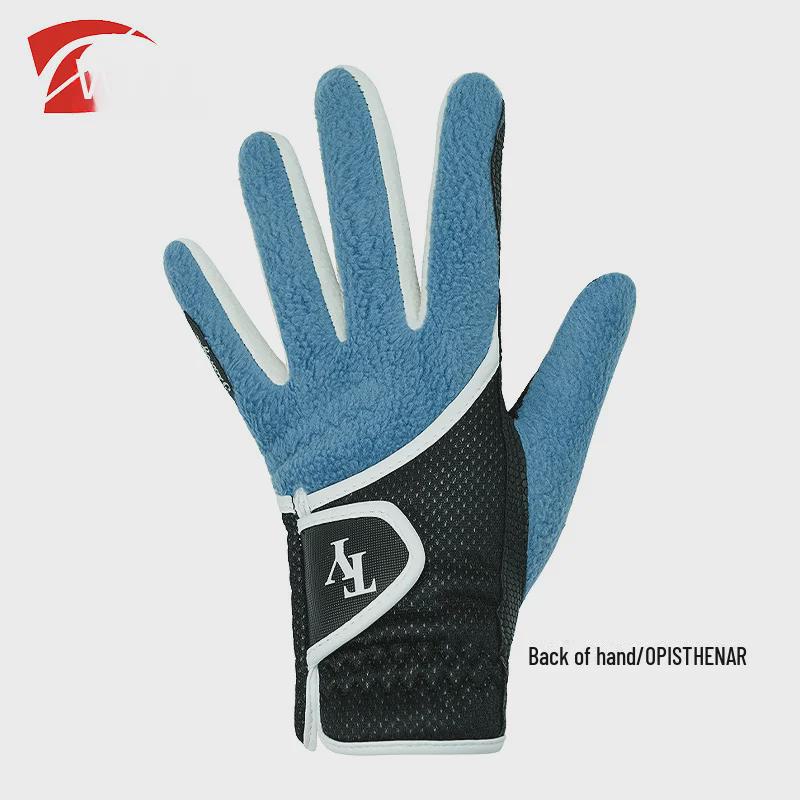 Женские перчатки для гольфа с нескользящей поверхностью для сенсорных экранов, осенне-зимние — теплые, износостойкие, с бархатом (1 пара)