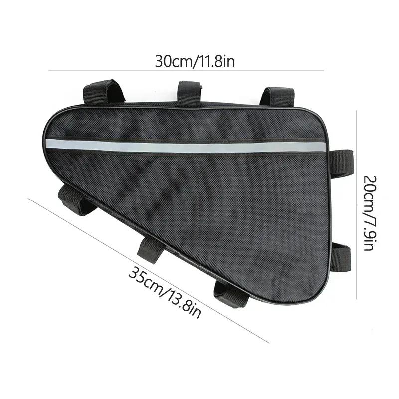 Bicycle Triangle Battery Pack Waterproof 210D Oxford Cloth Converted MTB Road Bike Tube Frame Case Storage Bike Bag