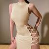 Sexy Sleeveless Bandage Dress For Women Club Party Backless Summer Skinny Elegant Black Tank Dresses