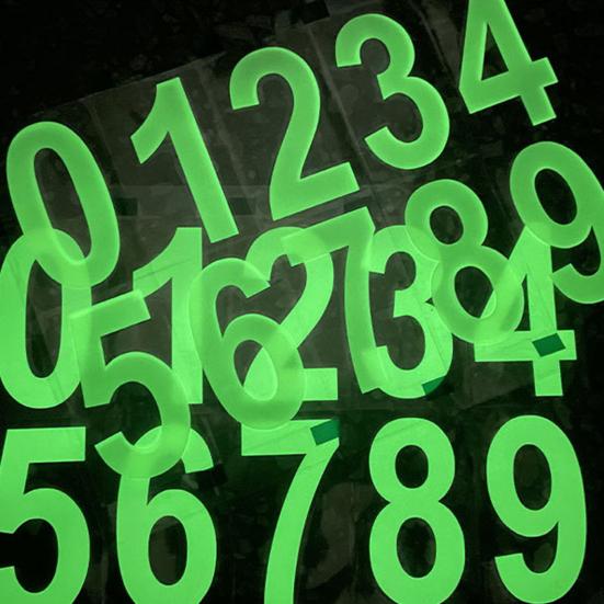 5 листов, 2/3/4 дюйма, светоотражающая наклейка с номером почтового ящика от 0 до 9, водонепроницаемая, высеченная, самоклеящаяся виниловая, современная наклейка с номером дома, украшение для окна, двери