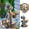 Cute Mini Dinosaur Model Resin Decoration Household Pendant Outdoor Garden Crafts Decoration Gift Toys Household Decor Supplies