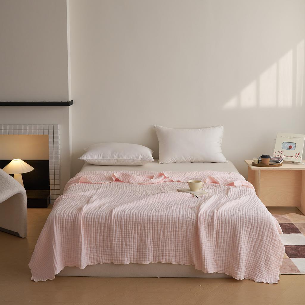 Cotton Six-Layer Gauze Cover Blanket For Children And Adults Pure Cotton Knitted Seersucker Thin Blanket Sofa Nap Leisure Blanke