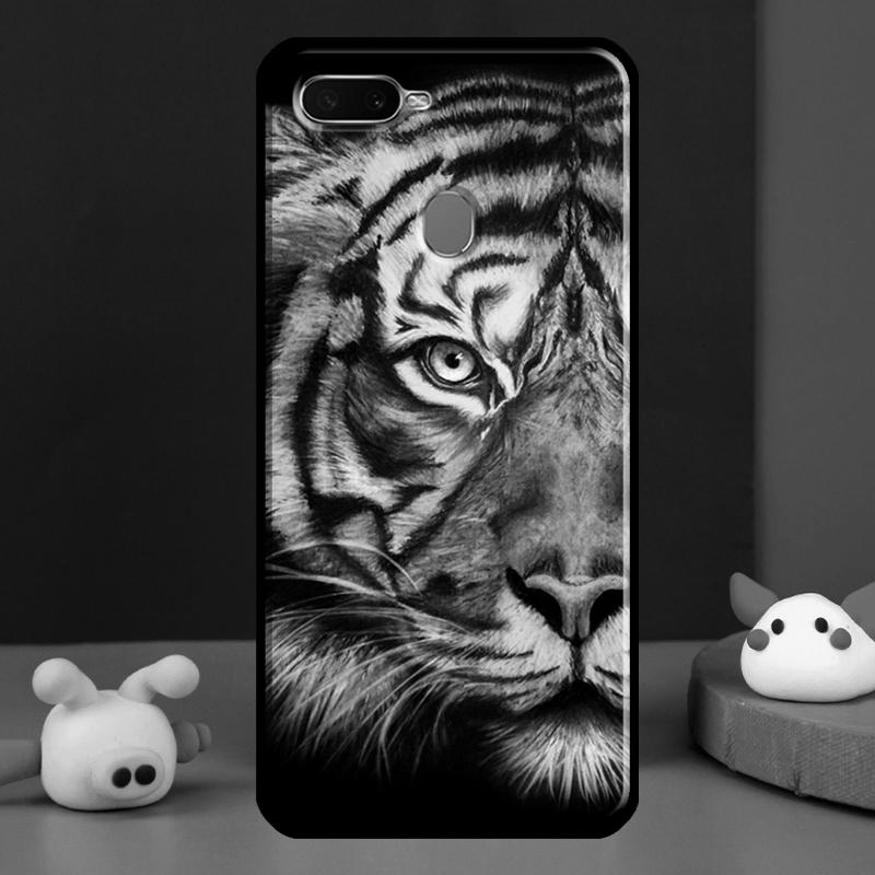 Чехол с изображением лица льва и тигра для Oppo A16 A76 A96 A58 A78 A98 A5 A9 A91 A15 A17 A77 A52 A72 A74 A94 A54S A57S