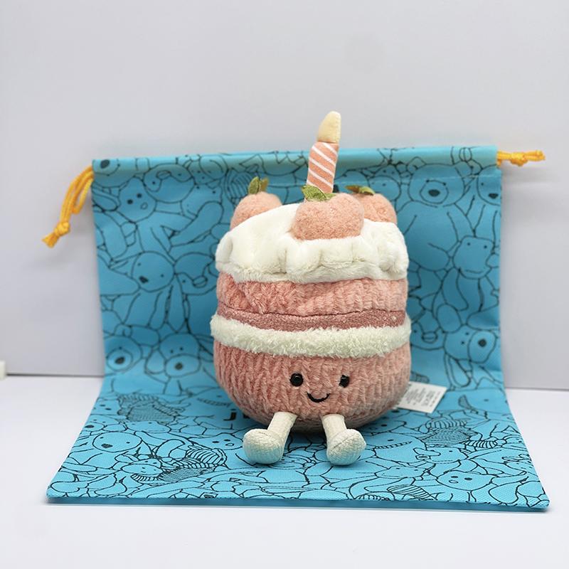 Pink Cake Bear Leopard Rabbit Ski Suit Bear Sheepdog Plush Toy Birthday Gift Set