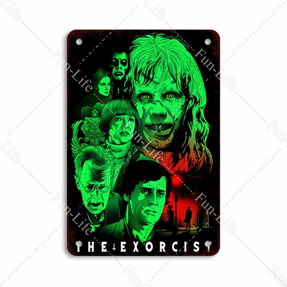 Наклейки на стену из металла с винтажными фильмами ужасов для паба, бара, клуба, дома, настенная табличка в стиле ретро 20x30 см