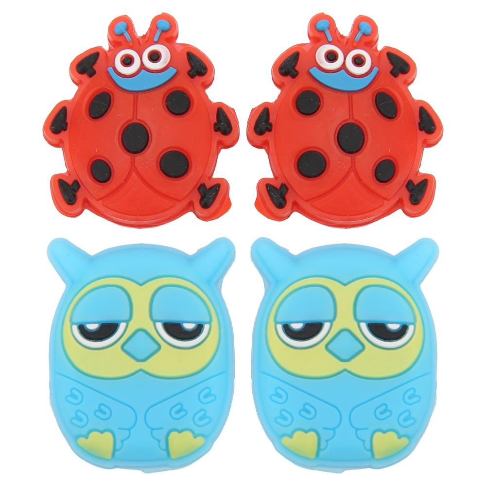 4PCS Cute Animal Shape Tennis Vibration Dampener Cartoon Tennis Racket Dampener  Tennis Practice