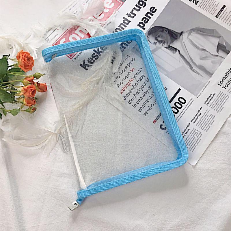 Instagram Style PVC Student Zippered Bill File Bag