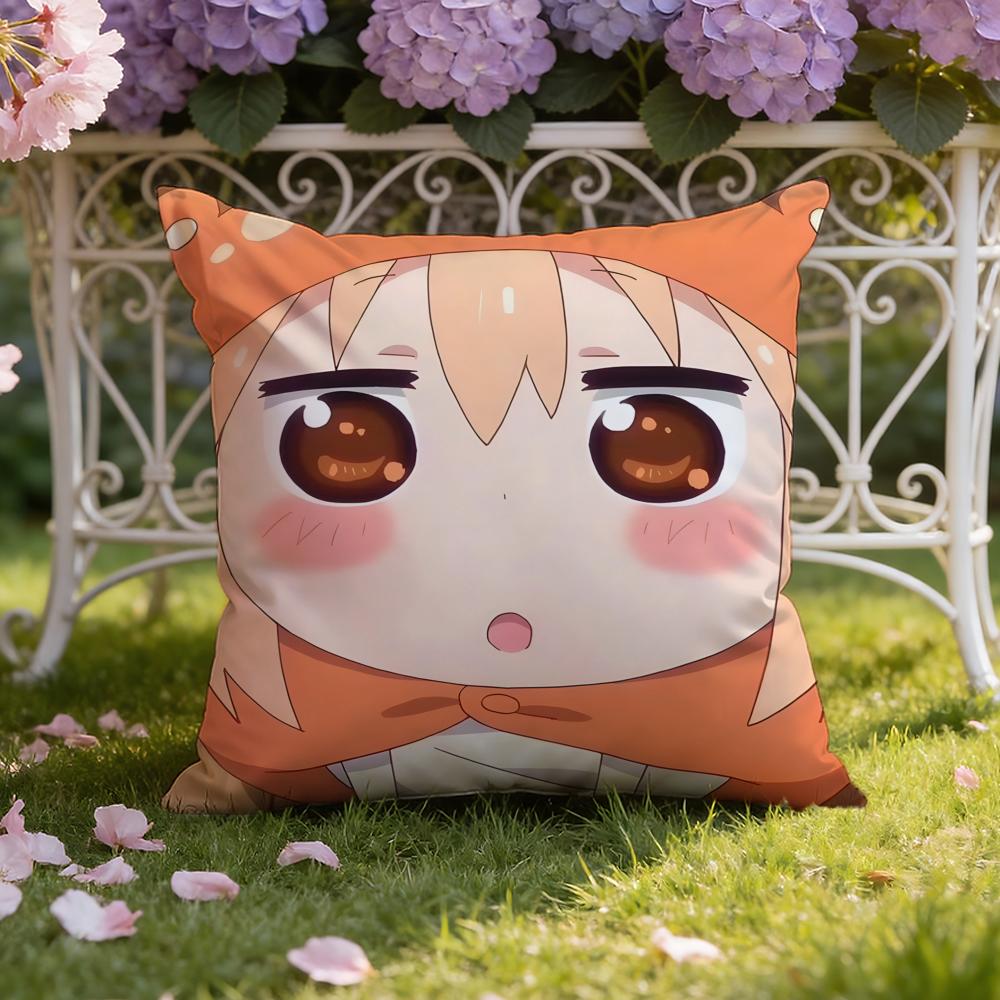 Аниме H-Himouto! Чехол на подушку Умару-тян Чехол для подушки для дома и автомобиля Двойного назначения: Двусторонняя конструкция для максимального комфорта