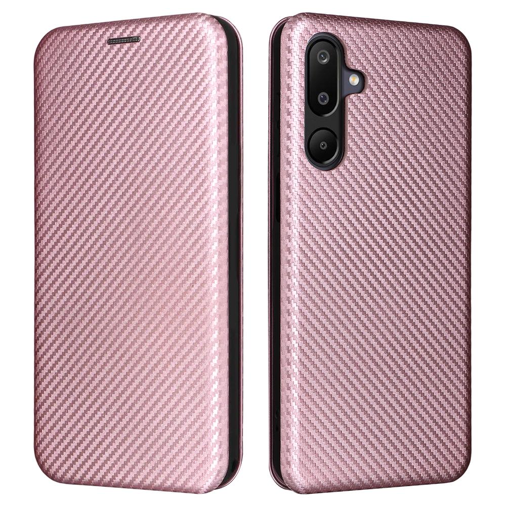 Для Samsung Galaxy F16 5G/M16 5G Чехол Текстура углеволокна Ударопрочный Чехол для телефона из ПУ кожи