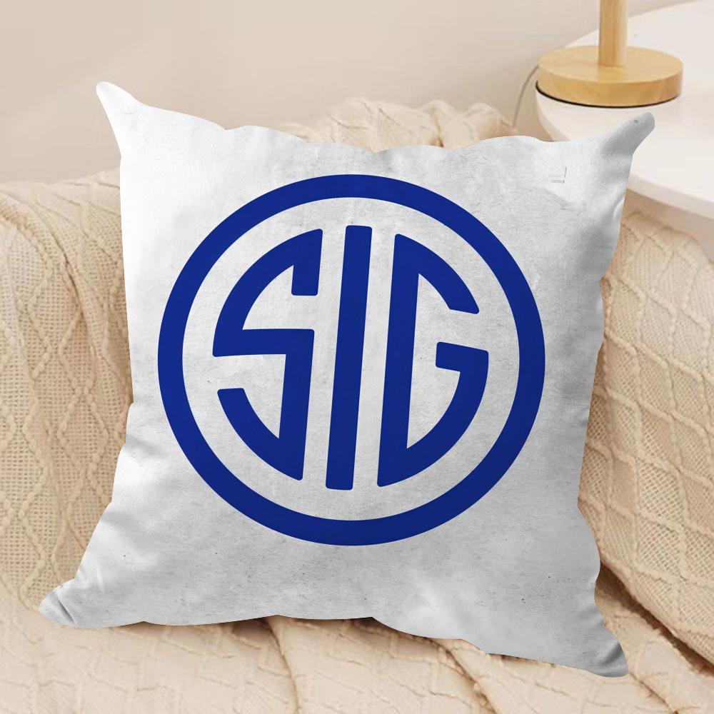 SSig SSauer Cushion Cover Short plush Doublesided Print Square Throw Pillow Covers Sofa Home Cushion Decor