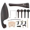 44 Violin Parts Tailpiece Ebony Tuning Pegs Chinrest Endpin Tuners Bridge Soundpost Kit
