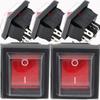 Waterproof KCD4 Rocker Switch 4Pin 2 Gear LED Indicator Flame Retardant Insulated Dust Sealed 16A Toggle Switch for RV Boat Car