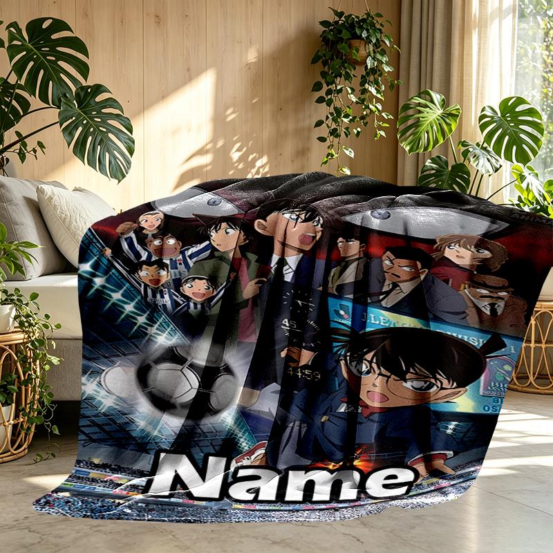 Custom Name Personalized Anime Print Blanket, Home Decor, Bedroom, Sofa, Camping, Couch, Gifts for Birthday Christmas