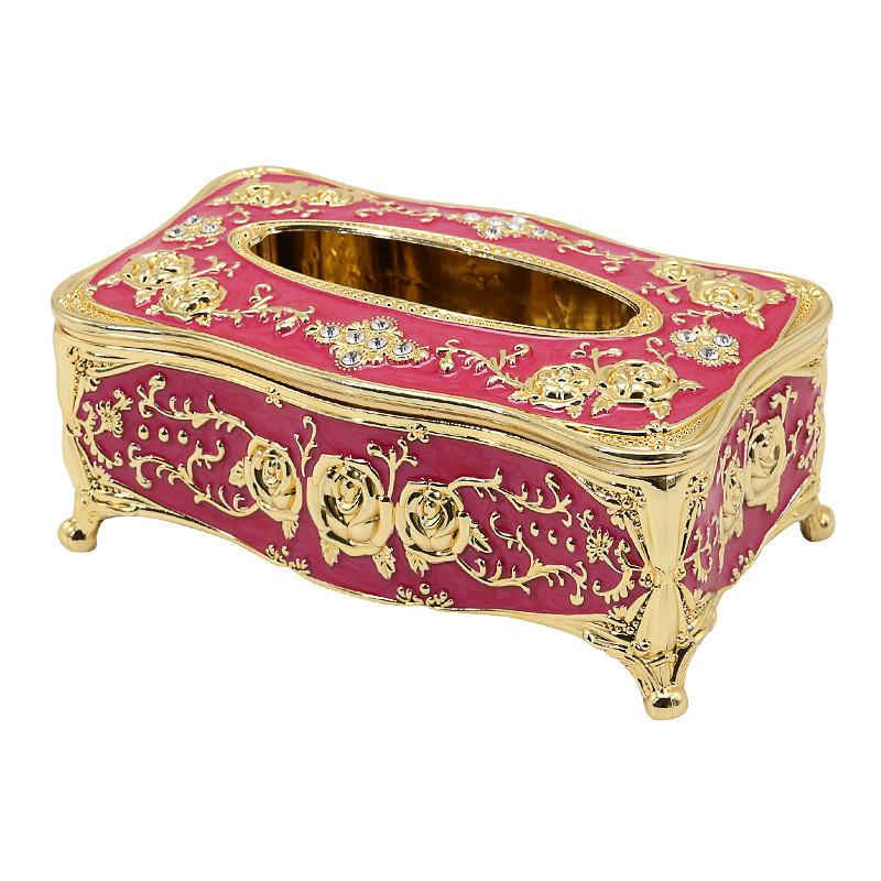 European Style Creative Carved Tissue Box Cover Holder Hotel Living Room Decorative Tissue Holders Dining-Table Tissue Box