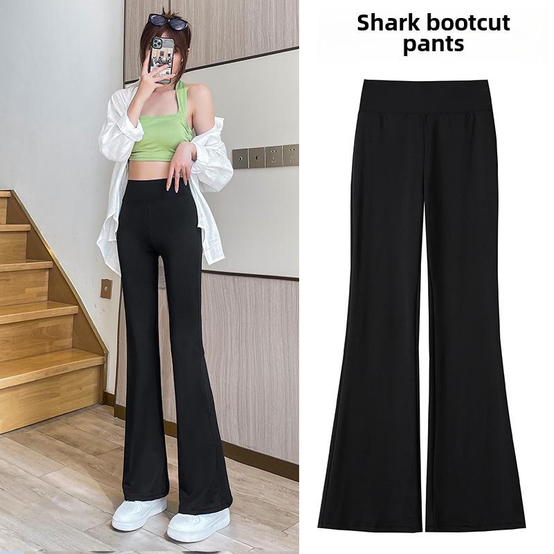 Расклешенные штаны для йоги с высокой талией в стиле Zhao Lusi — облегающий крой, широкий дизайн, идеально подходят в качестве верхней одежды для женщин