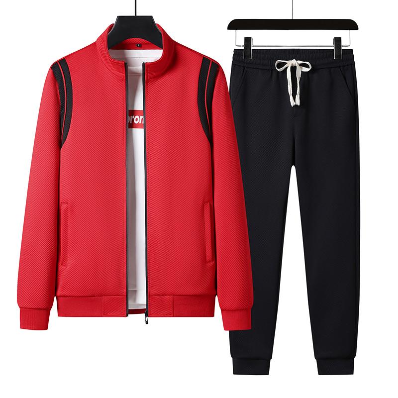 Пальто Негабаритный мужской кардиган Спортивный повседневный комплект из двух частей Брюки