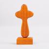 Wooden Cross Decoration with Magnetic Base Handmade Faith Prayer Cross Home Office Bookshelf Desktop Decoration Ornament