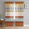 Bohemian Geometric Stripe Pattern Voile Sheer Curtains Living Room Window Tulle Curtain Kitchen Bedroom Drapes Home Decor