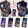 Мультяшный Космический Чехол-Астронавт Для Samsung Galaxy A73,52,71,53,32,72,41,J7,22,Note,31,8,9,Мягкая Черная Силиконовая Крышка