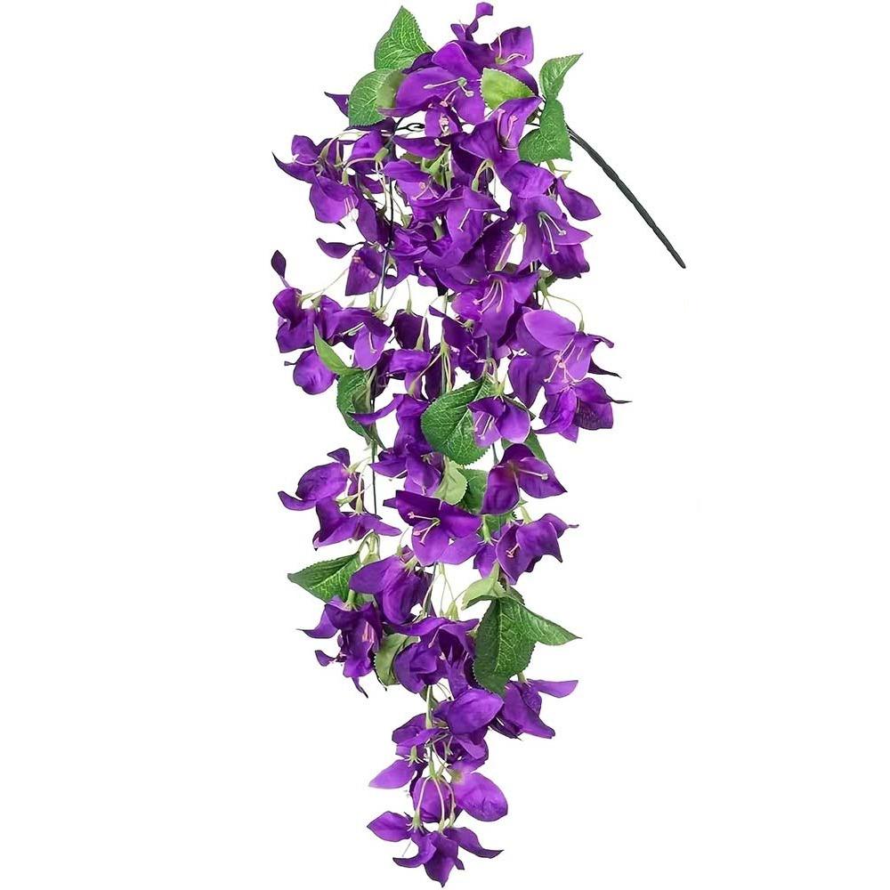 DIY Lifelike Floral Vine Multicolor Plants Wreath Bougainvillea Artificial Flower Wedding Favors