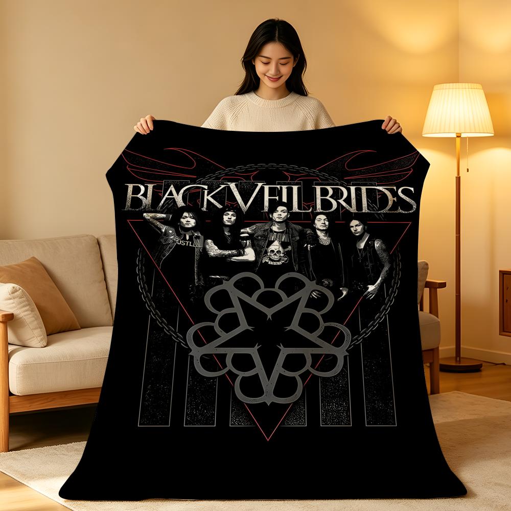 Band B-Black V-Veil B-Brides Throw hot High-Density Short Plush Blanket Soft Skin-Friendly for Sofa Nap Air-Conditioned Room