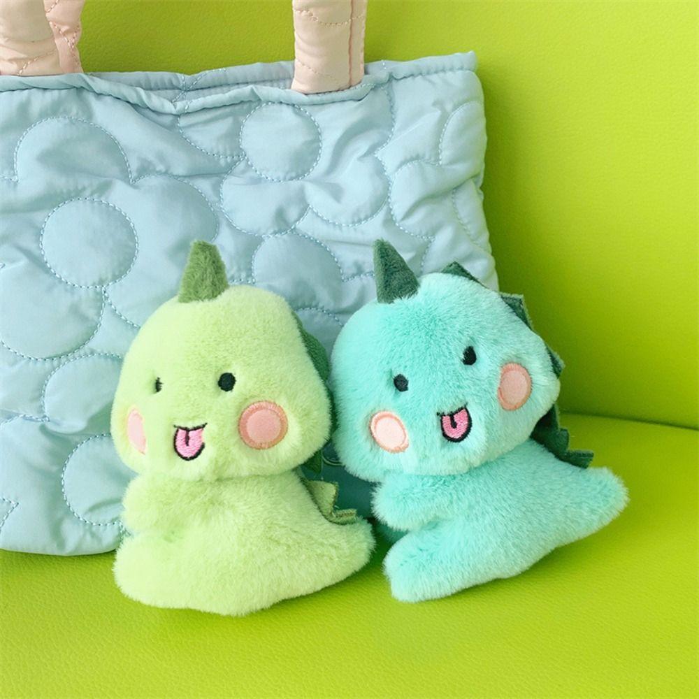 Cartoon Dinosaur Doll Keychain Funny Dinosaur Plush Keyring Dinosaur Doll Pendant  Children Toys