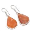 Orange Aventurine Handmade 925 Sterling Silver Jewelry Earring 1.62" Q5u87