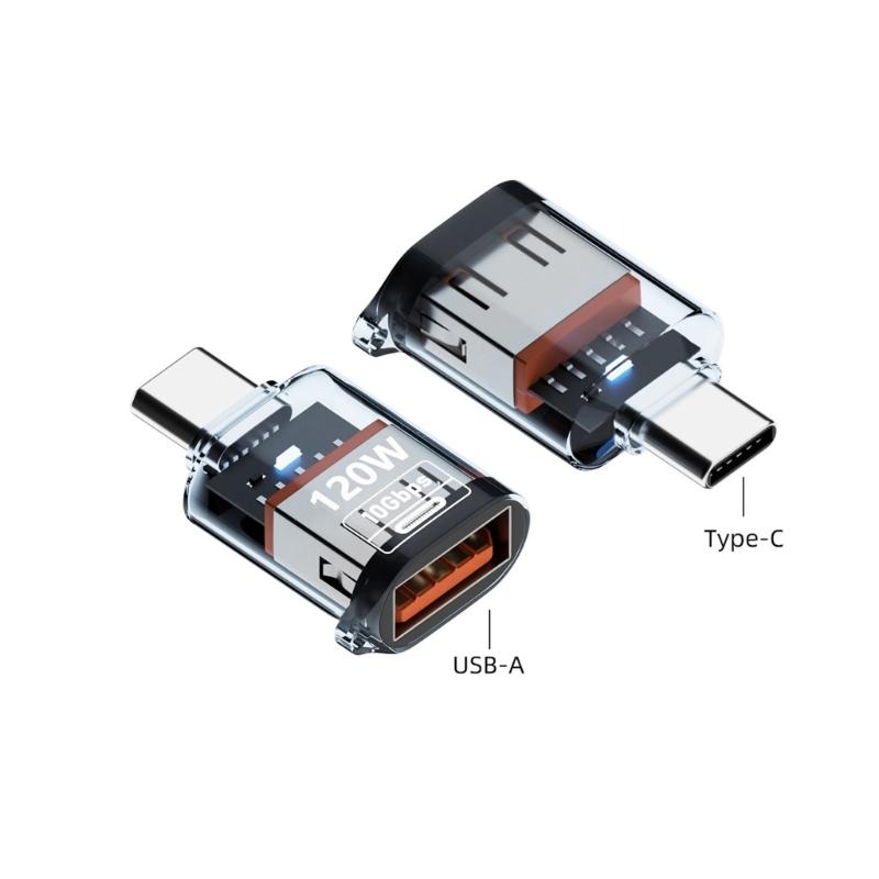 Type-C OTG Адаптер-Конвертер Поддержка 10 Гбит/с Передачи Данных 120 Вт Зарядка USB C Папа на USB 3.2 Мама Адаптер Портативный