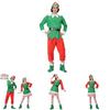 Adult Christmas Elf Cosplay Costume Couple Outfits