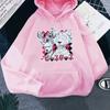 Hoodies Men Women Fashion Spring/autumn Pink Anime Sweatshirt Legoshi Beastars Print Clothing Harajuku Casual Unisex Clothes