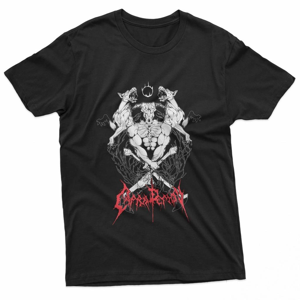 Horned Beast Warrior with Blades Gothic Demon T-Shirt