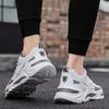 Fashion Mesh Men's Sneakers White Summer Lace-up Platform Sneakers Stylish Male Sneaker Breathable Man Tenis Footwear