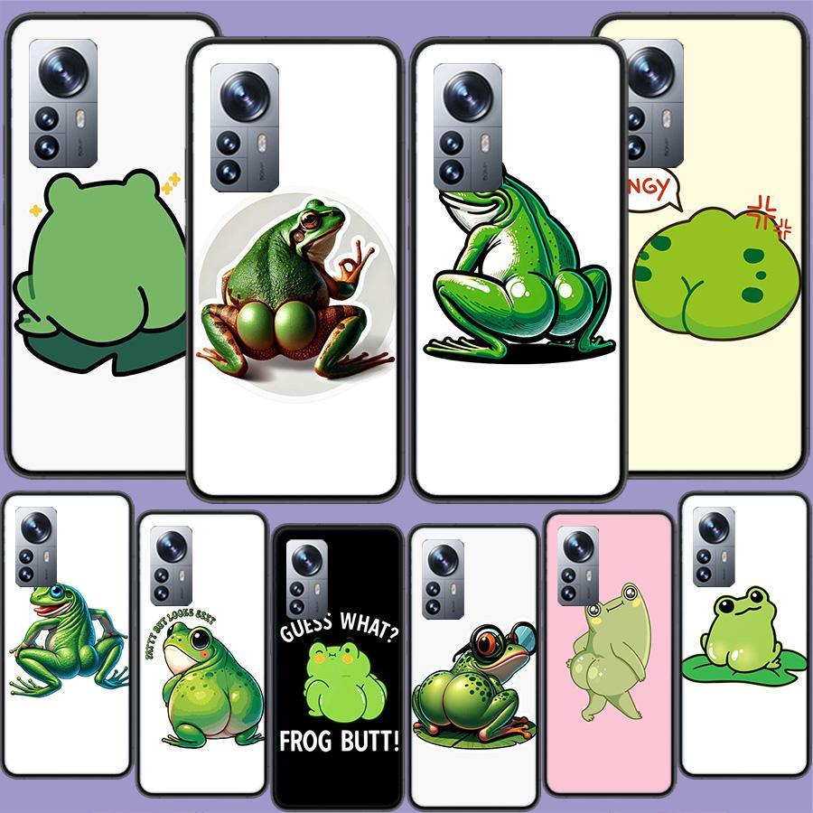 Frog Butt Phone Case For Redmi Note 15 Pro 5G 14 13 12 Pro Plus 11 11T 11E 11S 10 Pro 10S 9 9S Cover Cell Clear with Suitable Ca