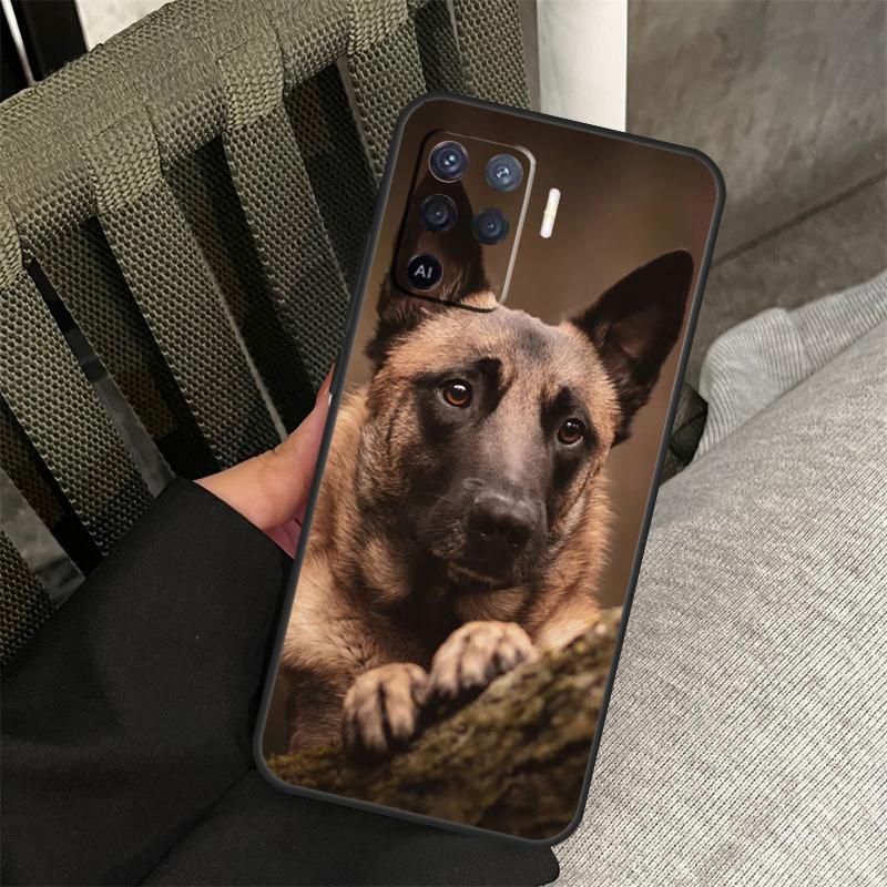 German Shepherd Dog Case For Oppo A78 A98 A80 A40 A60 A18 A38 A58 A15 A17 A77 A74 A94 A54 A57S A16 A76 A96 Cover