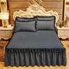 Luxury Lace Bed Skirt Thickened Bed Spread King Size 2/3 Pcs Cotton Queen Bedded Set Mattress Solid Color Plus Size Sheets