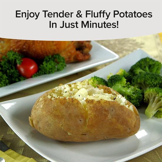 Microwave Potato Steamer for Cooks Tender Fluffy Potatoes BPA-Free Bacon Potato Cans Evenly Cooked Potato Pot Versatile Baking Potatoes Cooker