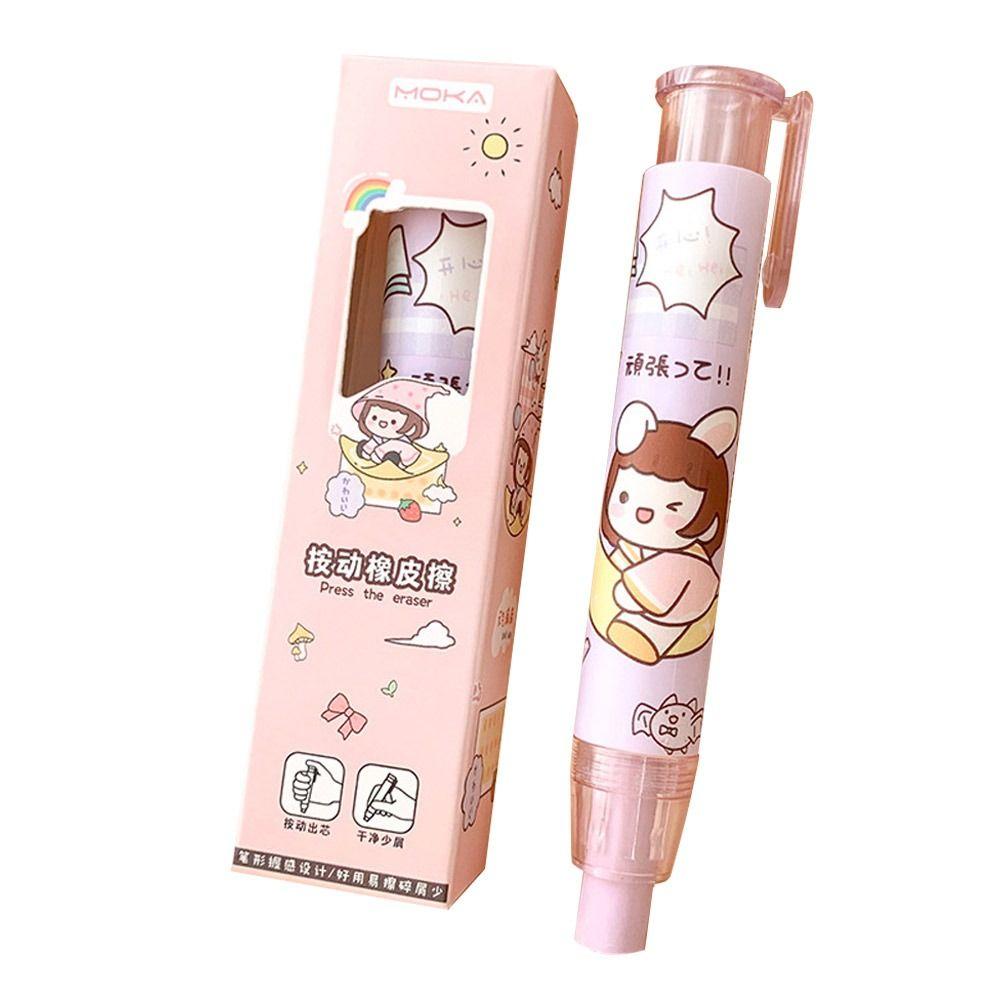 Replaceable Rubber Core Pressing Pencil Eraser Students Prize Pen Type Eraser  School  Supplies