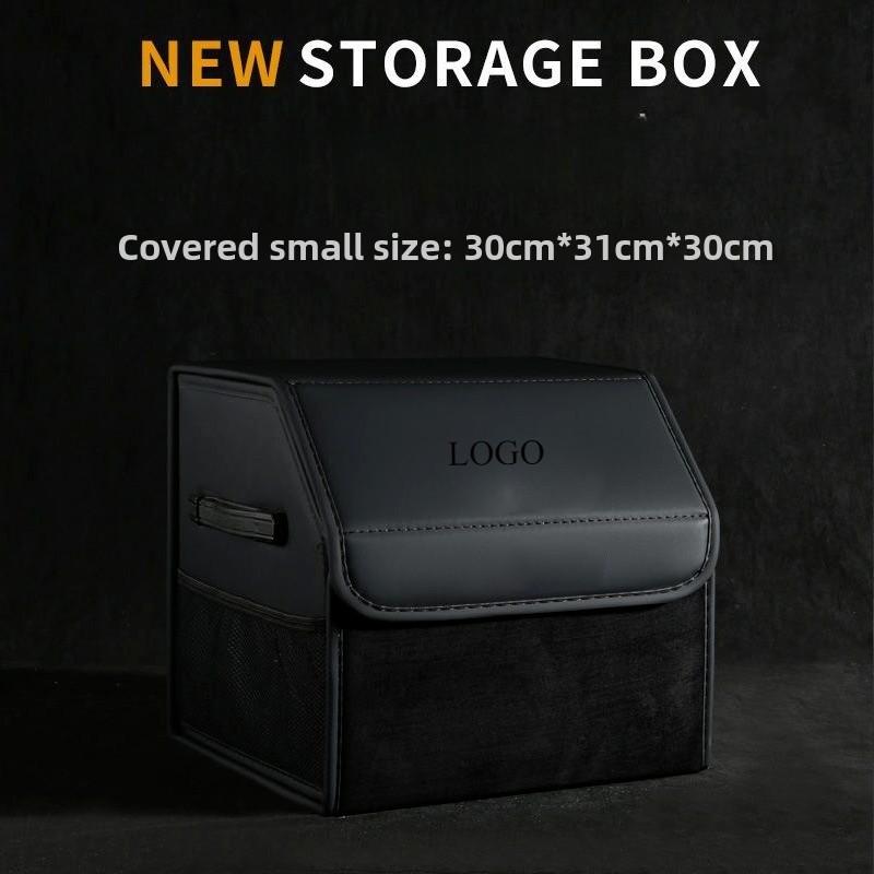Car Large Capacity Storage Box Trunk Multifunctional Folding Leather Material Storage Box Suitable for Polestar 1 2 3 4