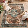 Ultra-Thin Washable Vintage Area Rug Boho Non-Slip Entryway Rug Living Room Rug Entrance Mat Carpet for Kitchen Laundry Bathroom Bedroom Prayer Rugs