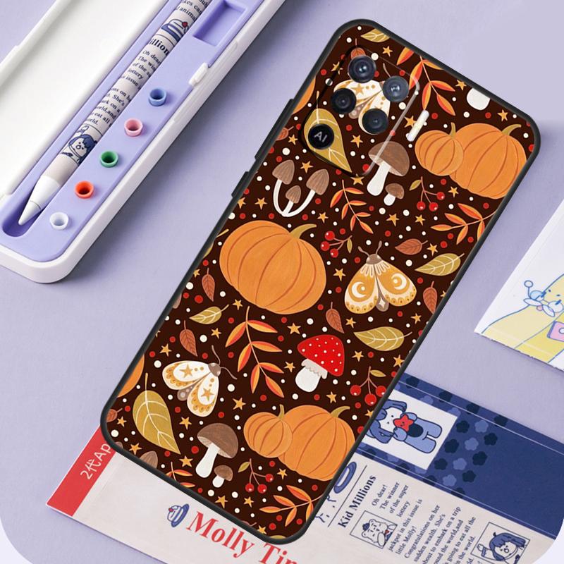 Autumn Leaves Fall Halloween For OPPO A93 A83 A91 A52 A72 A54 A74 A94 A5S A5 A9 A31 A53 A15 A16 Phone Case Back Cover