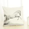 New Horse Printing Cushion Cover Cotton Linen Cartoon Horse Throw Pillow Case For Sofa Decorative Pillowcase Almohada Zt139