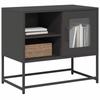 VidaXL TV Cabinet Black 68x39x60.5 Cm Steel, TV Stand, TV Sideboard, Multimedia Cabinet, TV Bench, Hi-fi Cabinet, Center of 853386